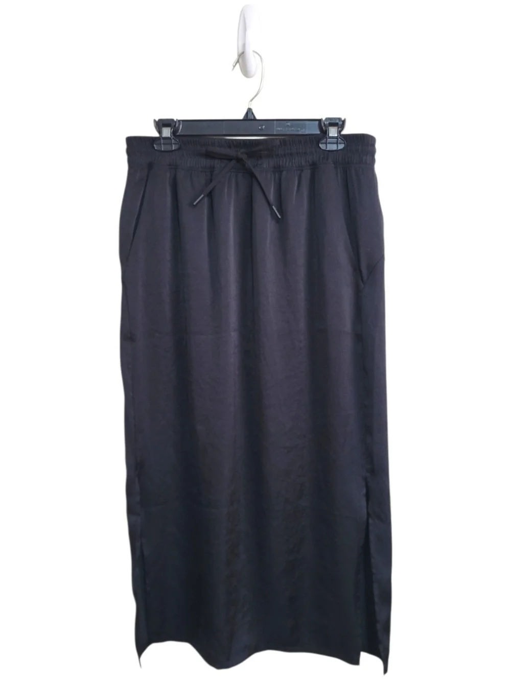 Lululemon Black Satin Glide Slip Away Skirt, 10, Flowy, Breezy, Sleek, Sporty